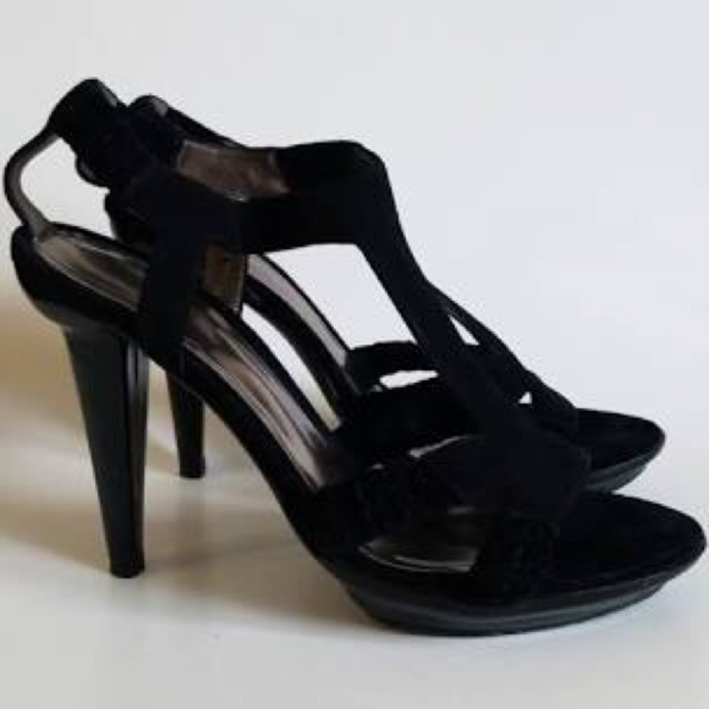 Bottega Veneta suede and velvet heels